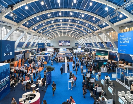 Exhibit floor at HIMSS23