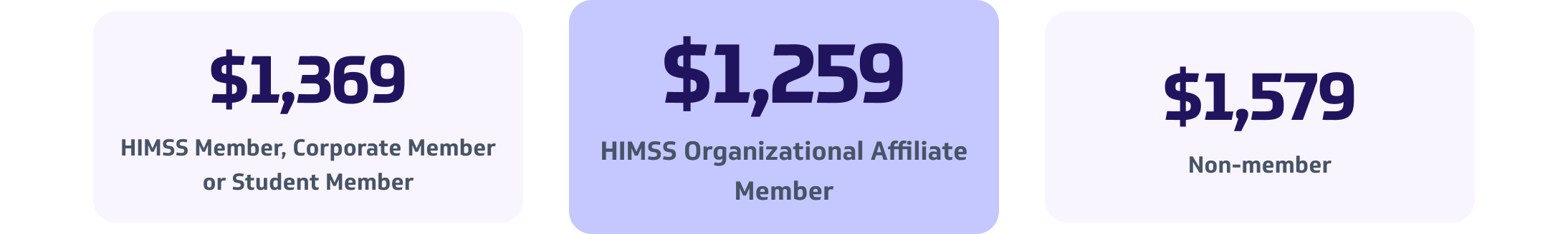 $1259 - HIMSS Organizational Affiliate Member
